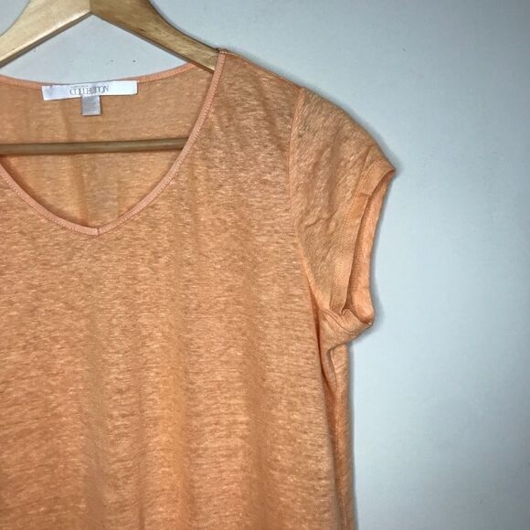 Nordstrom Collection Sz S Linen Tee Shirt - Picture 1 of 5